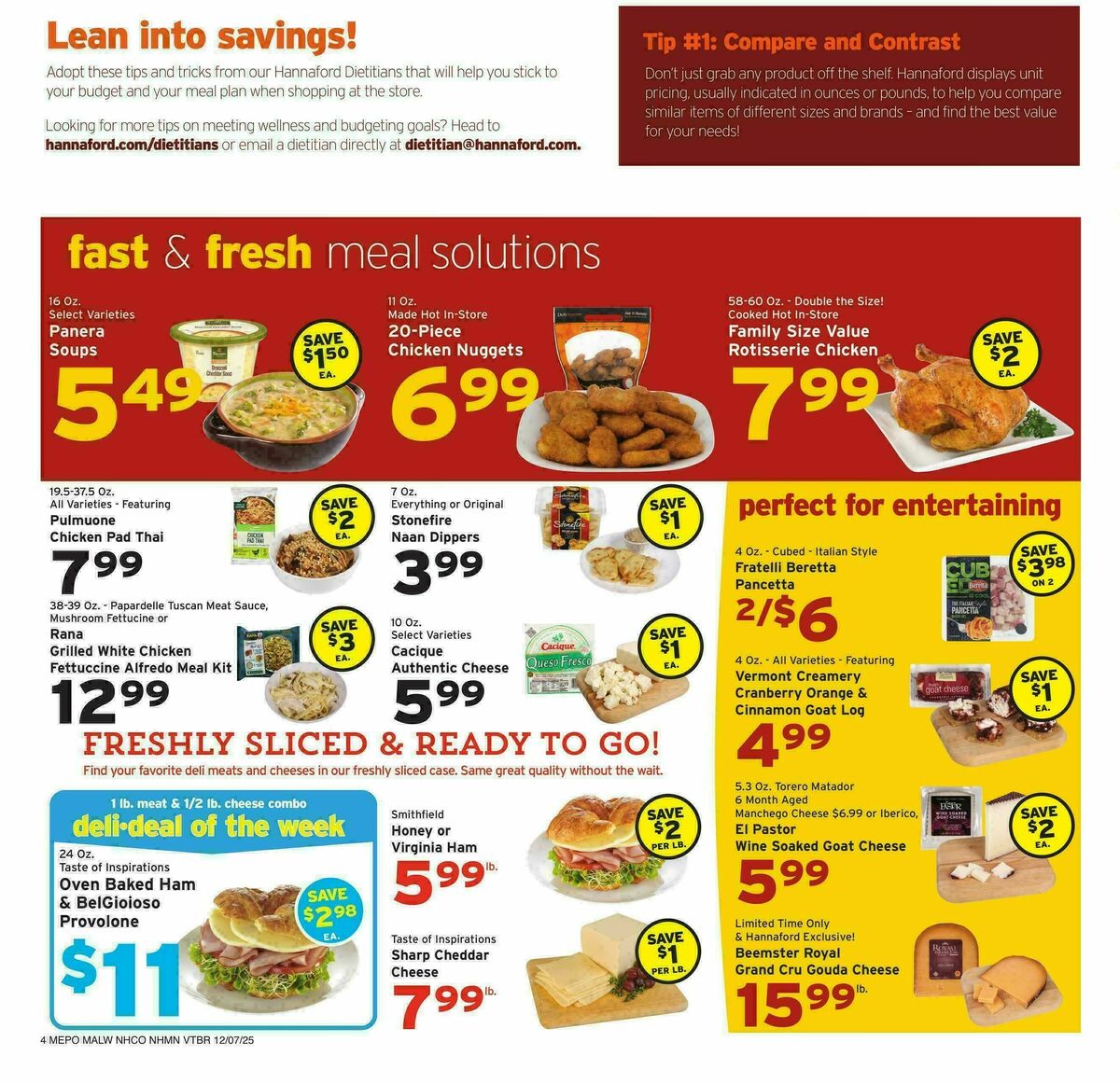 Hannaford Weekly Ad from December 7