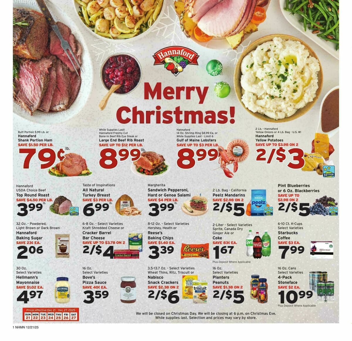 Hannaford Weekly Ad from December 21