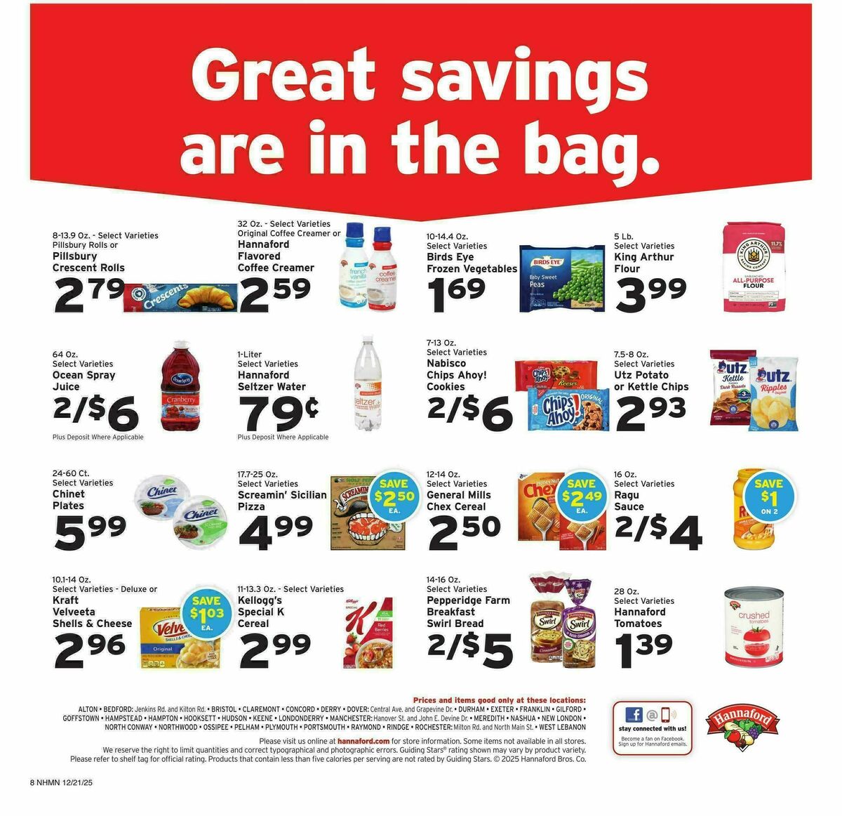 Hannaford Weekly Ad from December 21