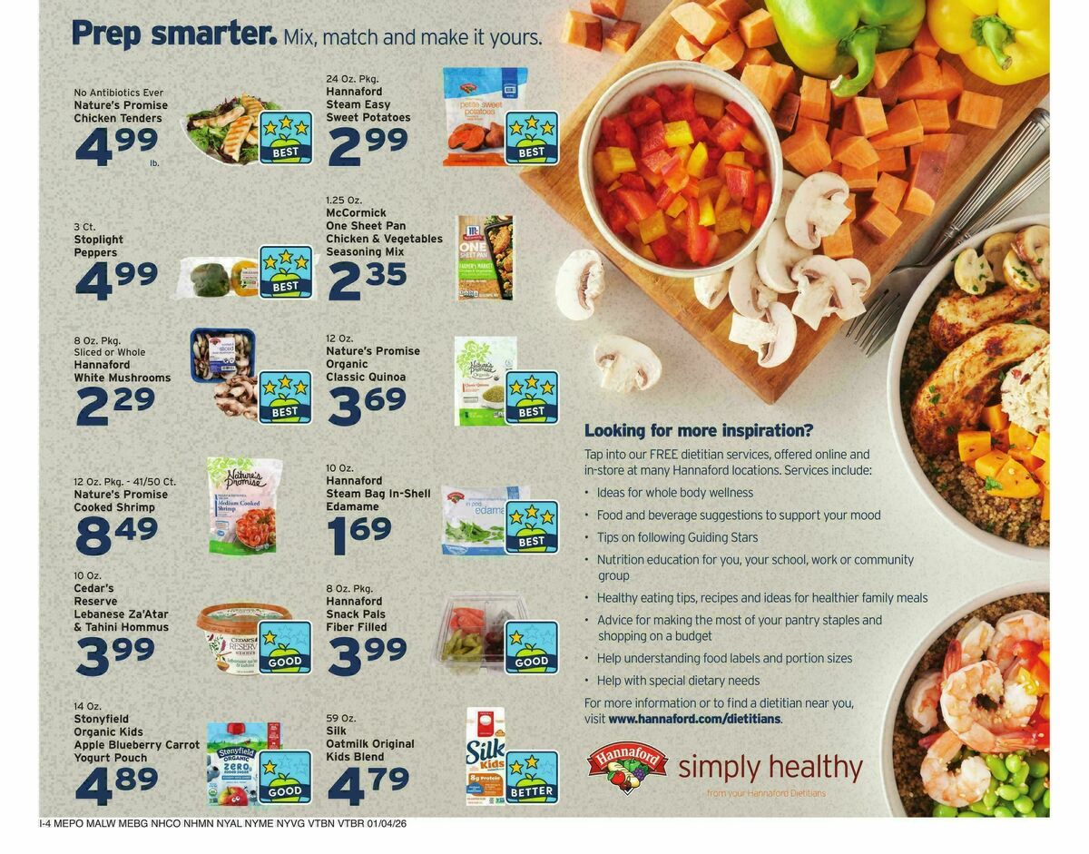 Hannaford Weekly Ad from January 4
