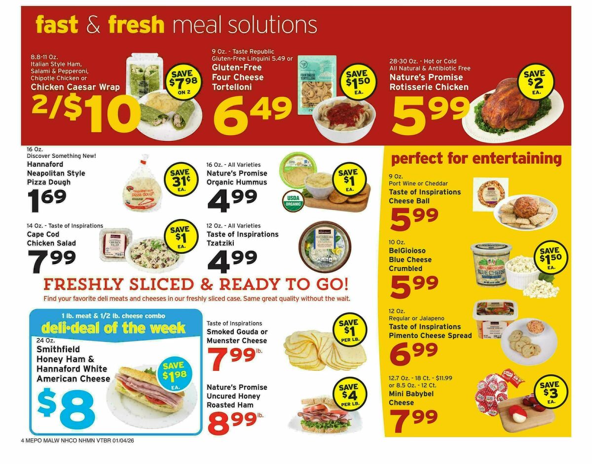 Hannaford Weekly Ad from January 4