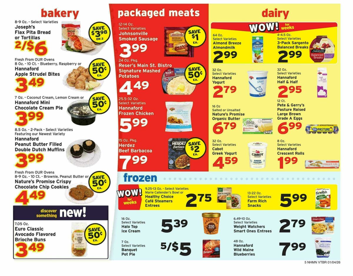 Hannaford Weekly Ad from January 4