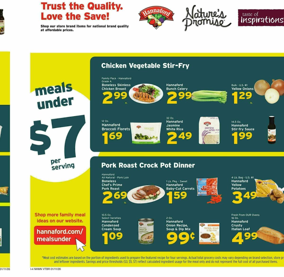 Hannaford Weekly Ad from January 11