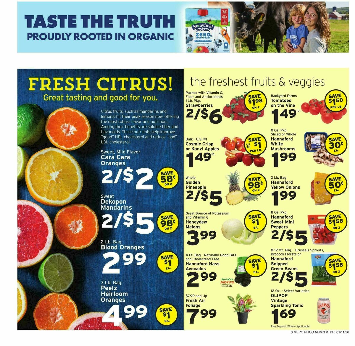 Hannaford Weekly Ad from January 11