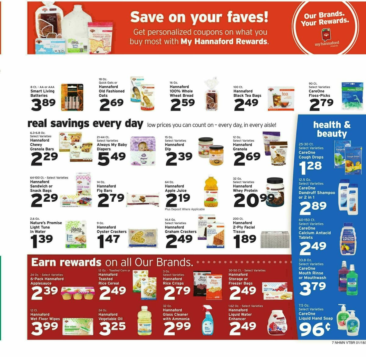 Hannaford Weekly Ad from January 18