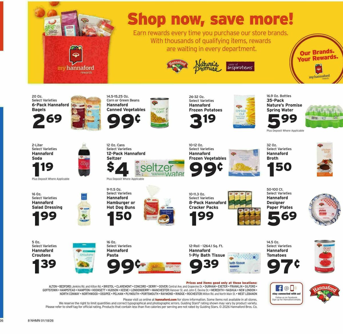 Hannaford Weekly Ad from January 18