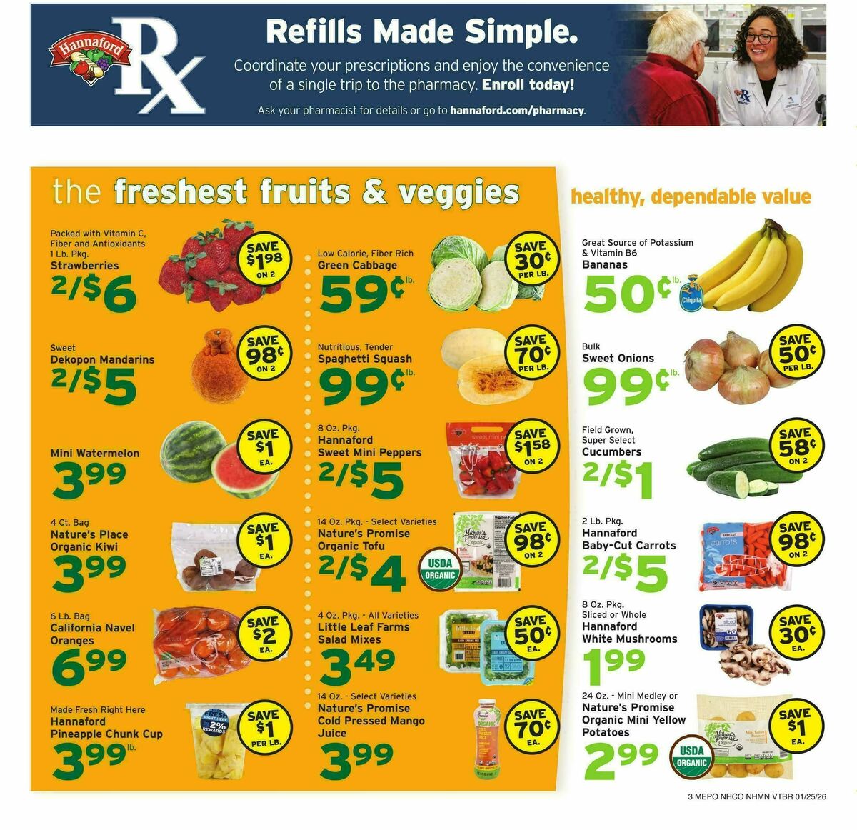 Hannaford Weekly Ad from January 25