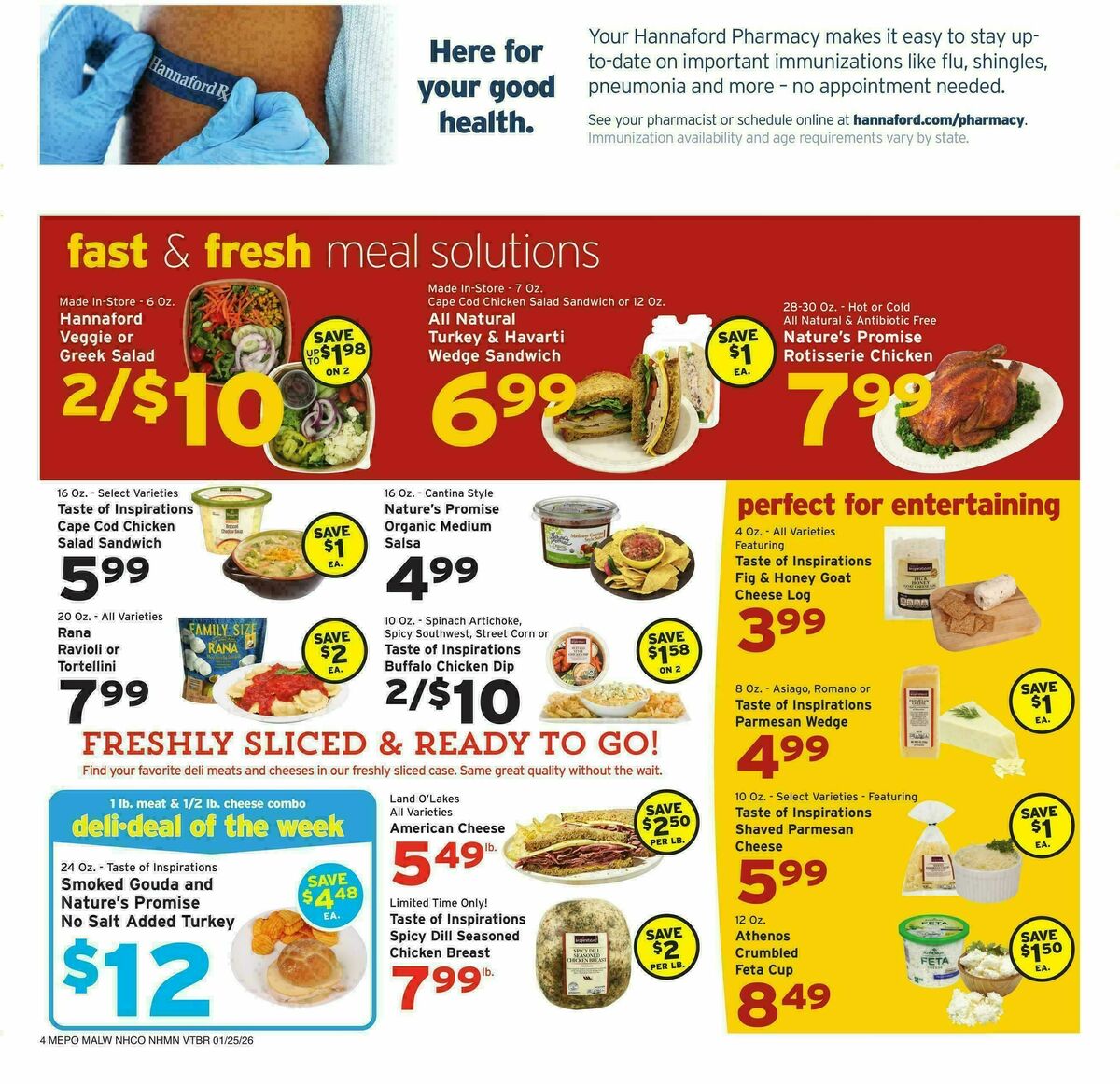 Hannaford Weekly Ad from January 25