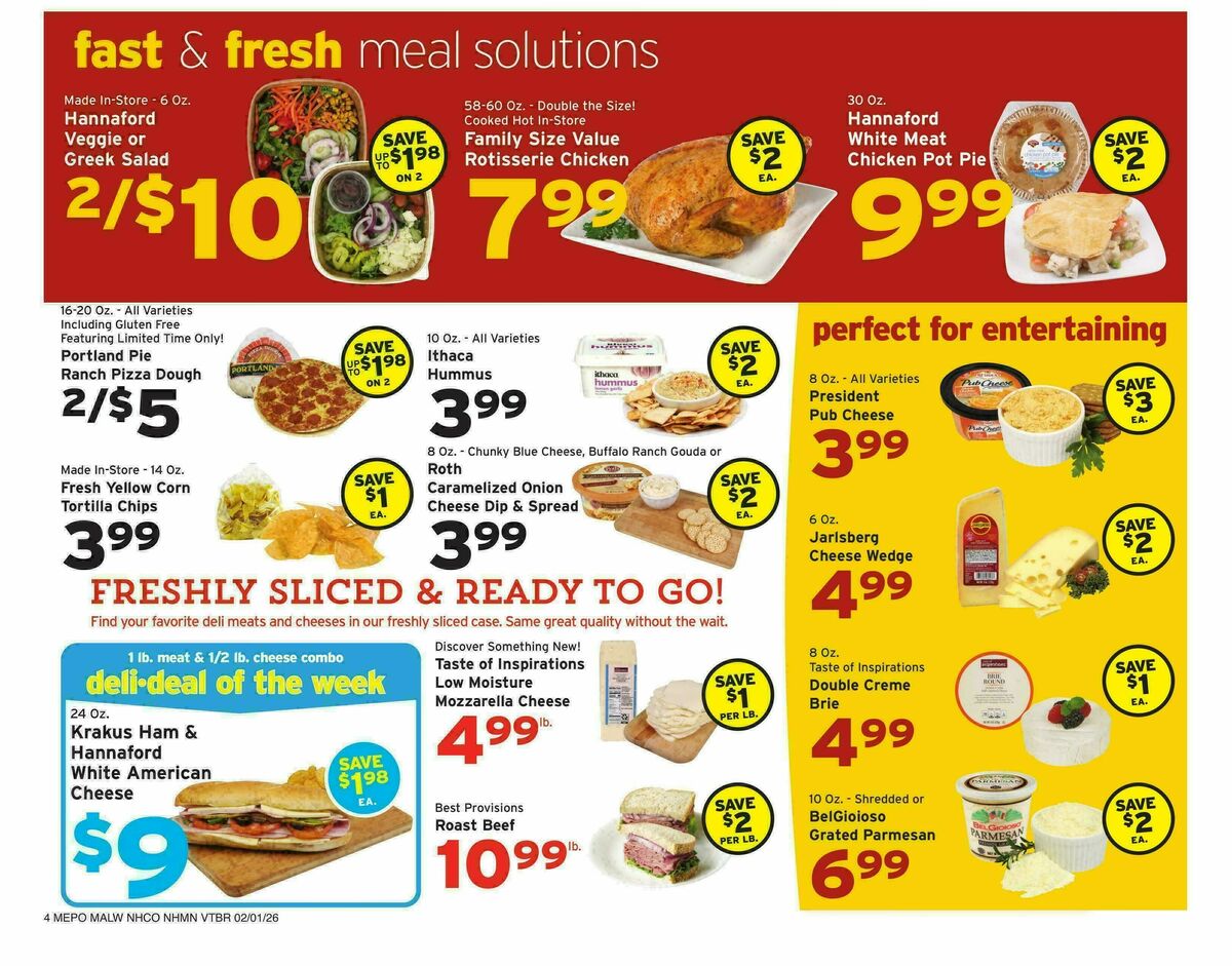 Hannaford Weekly Ad from February 1