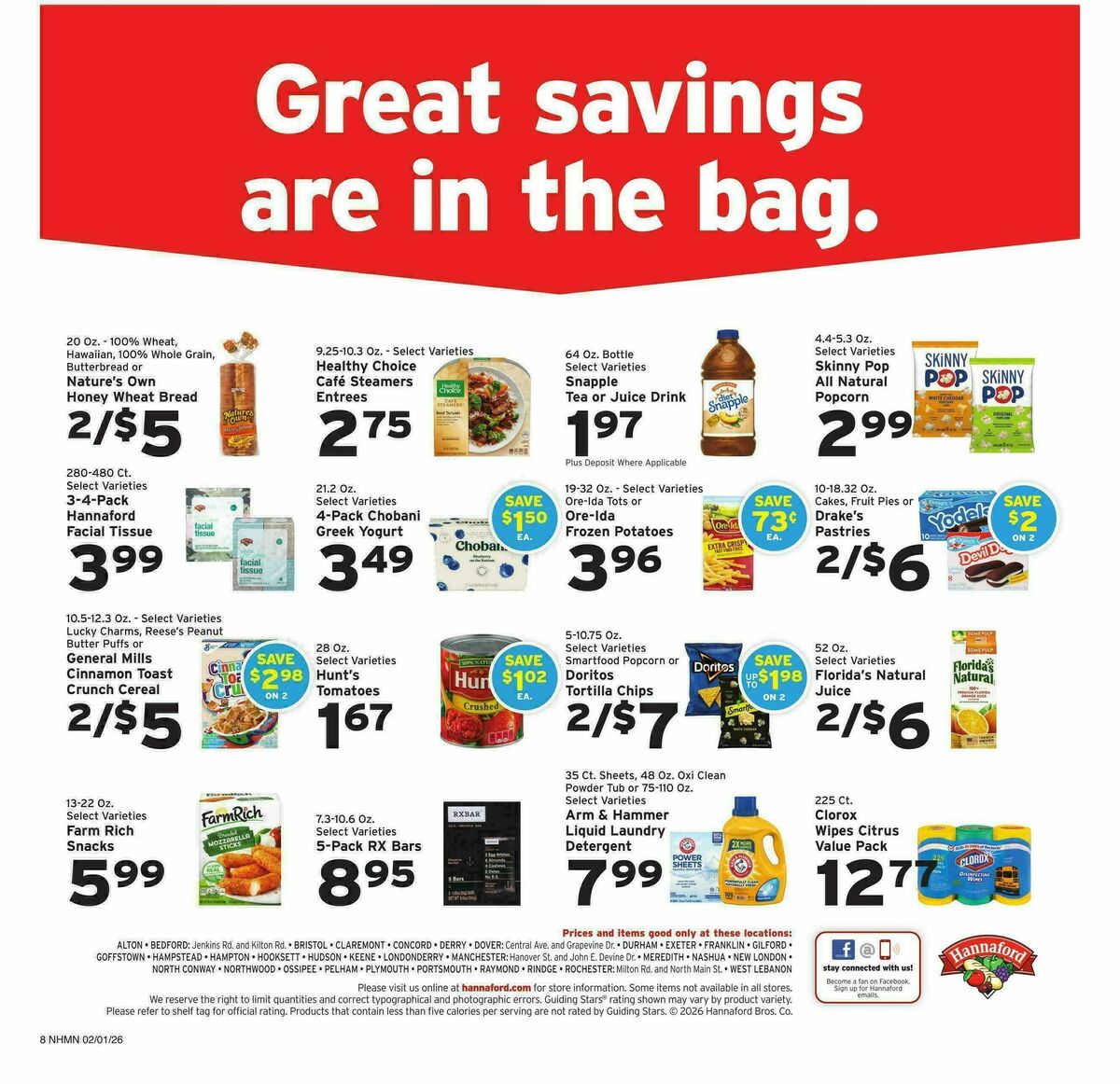 Hannaford Weekly Ad from February 1