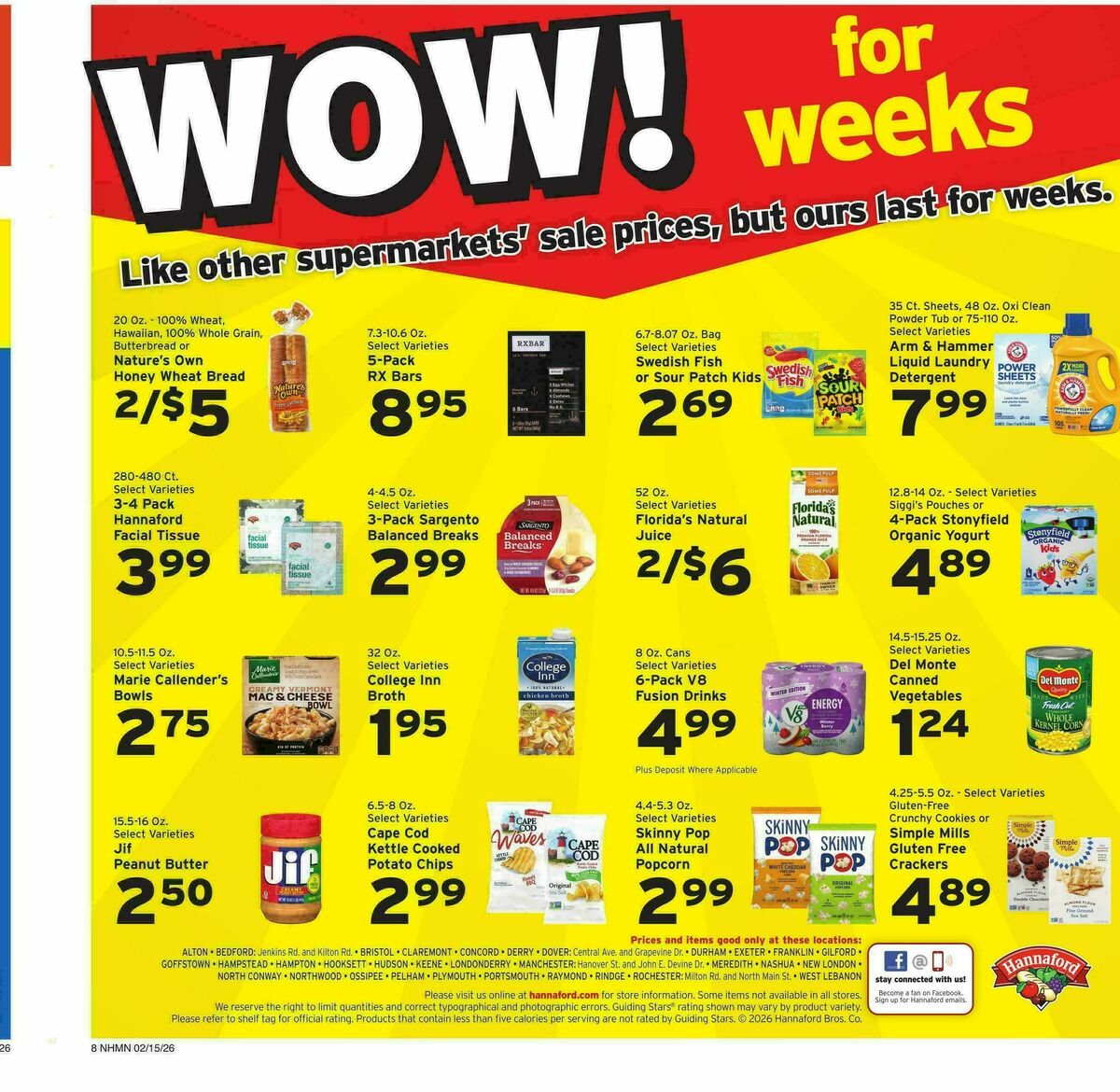 Hannaford Weekly Ad from February 15