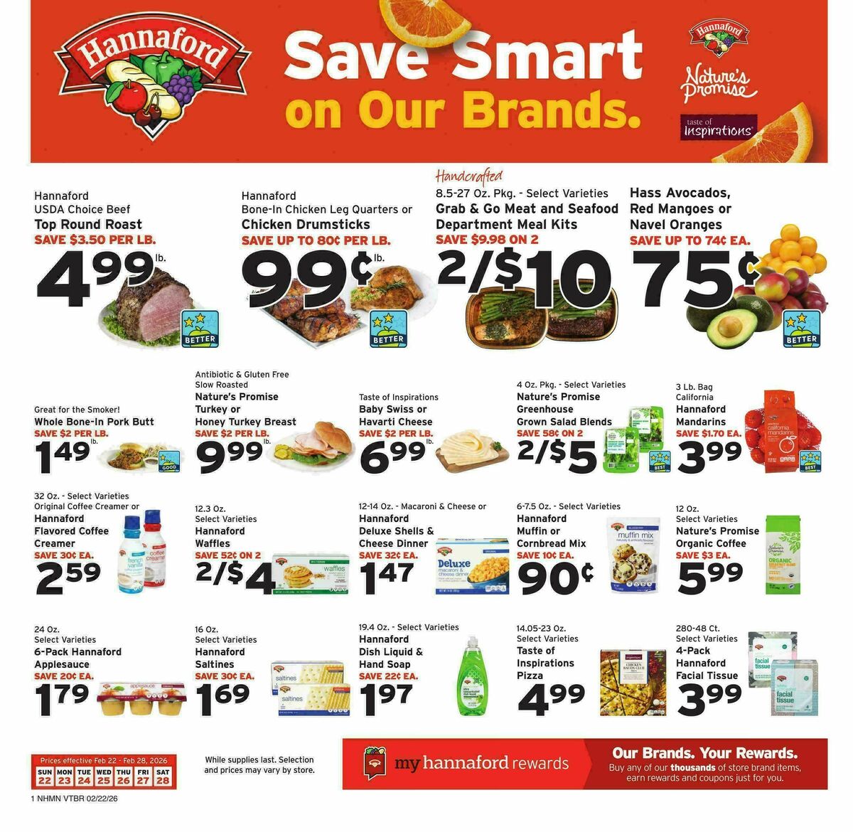 Hannaford Weekly Ad from February 22