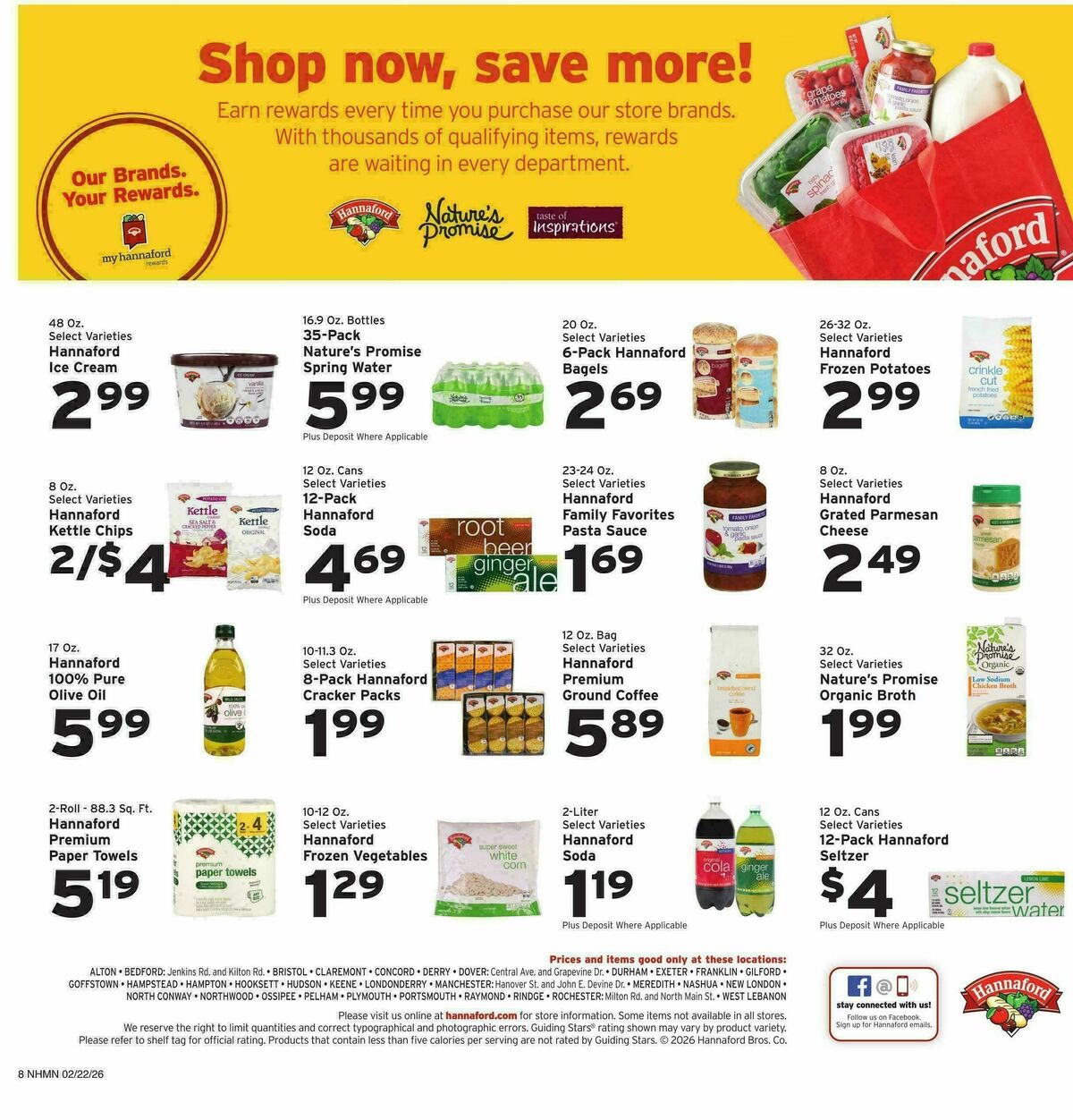 Hannaford Weekly Ad from February 22