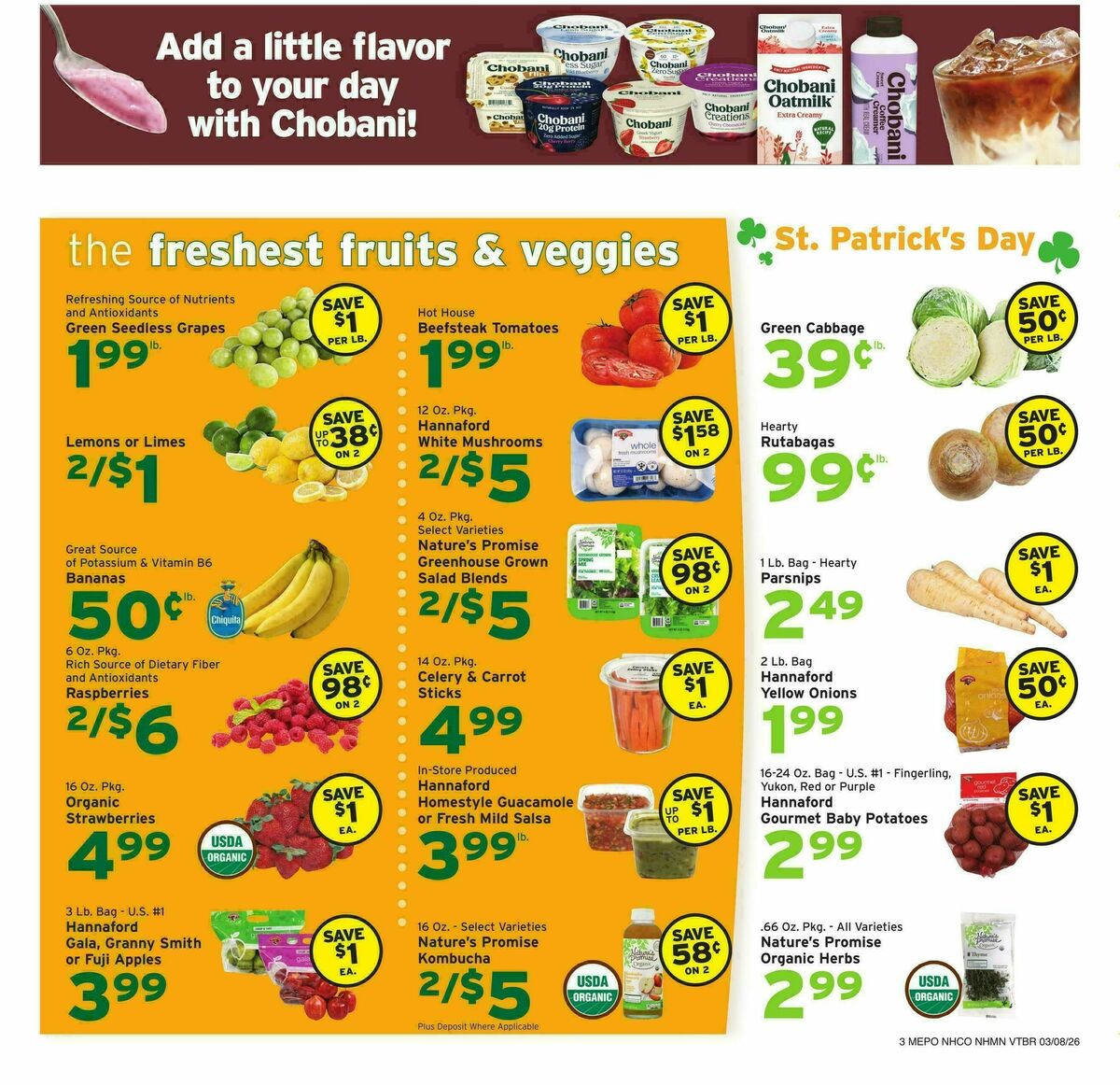 Hannaford Weekly Ad from March 8