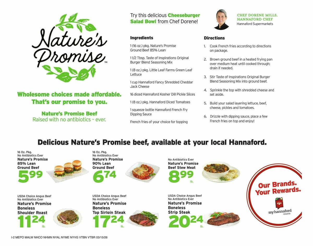 Hannaford Weekly Ad from March 15