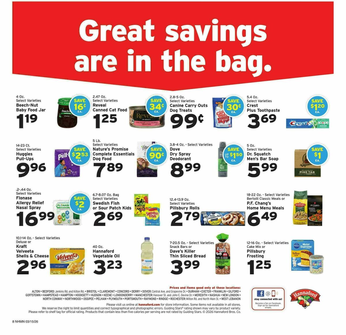 Hannaford Weekly Ad from March 15