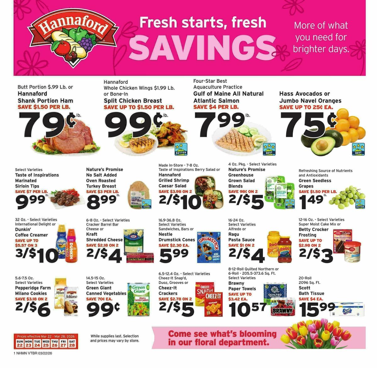 Hannaford Weekly Ad from March 22