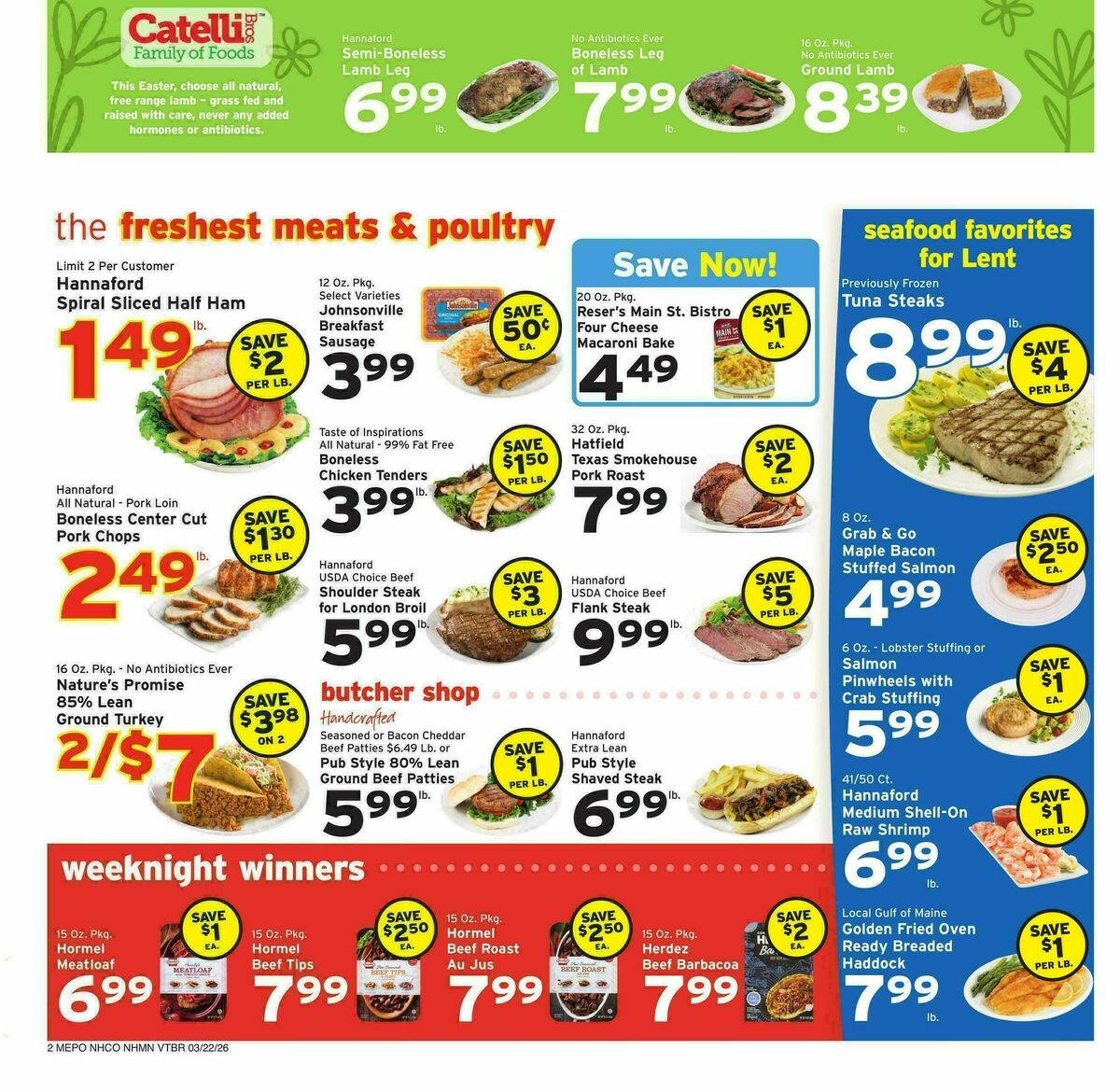 Hannaford Weekly Ad from March 22