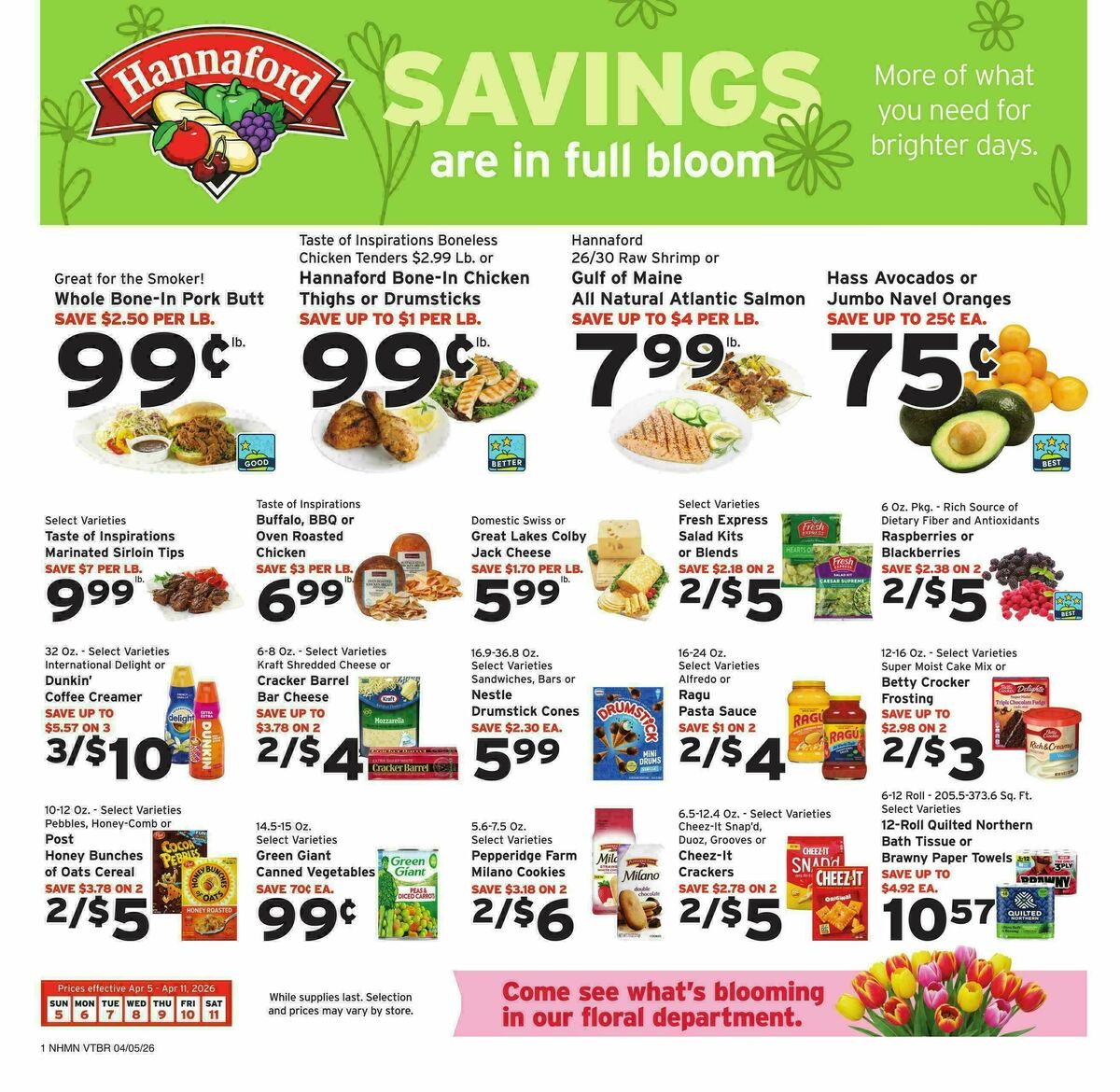 Hannaford Weekly Ad from April 5