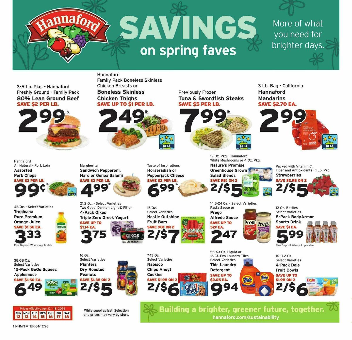 Hannaford Weekly Ad from April 12
