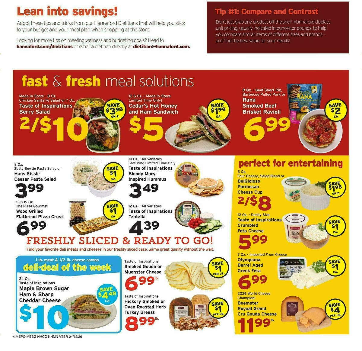 Hannaford Weekly Ad from April 12