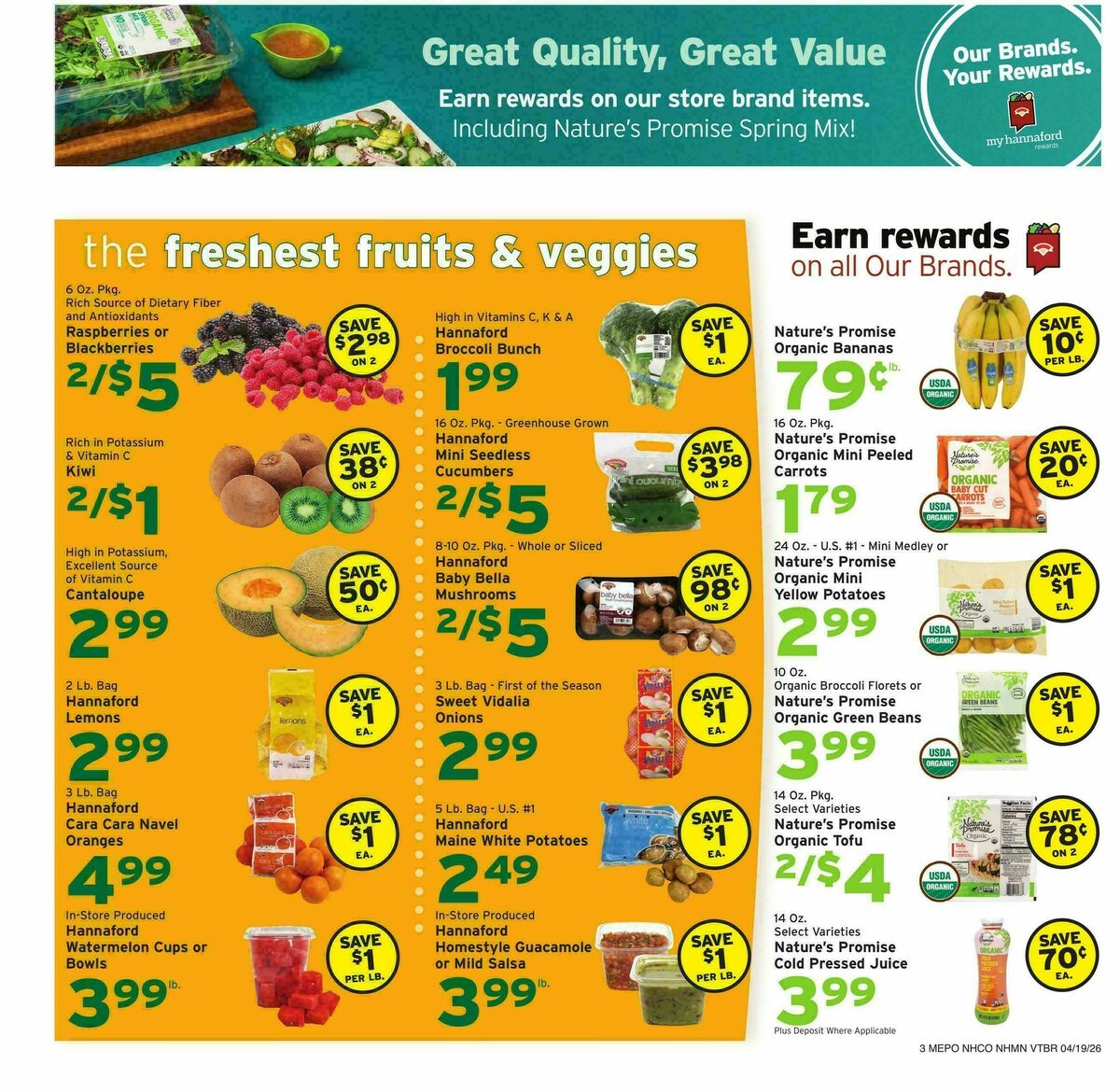 Hannaford Weekly Ad from April 19