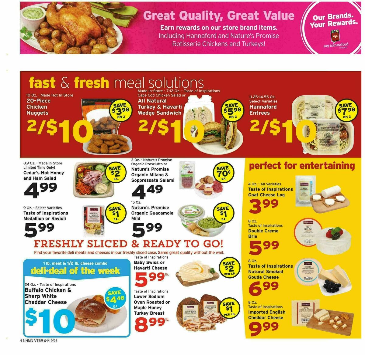 Hannaford Weekly Ad from April 19