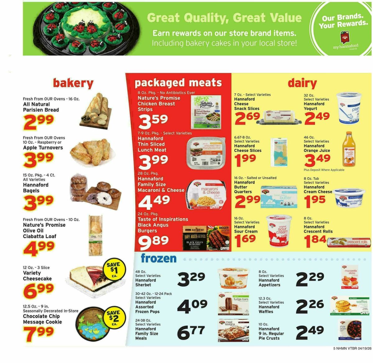 Hannaford Weekly Ad from April 19