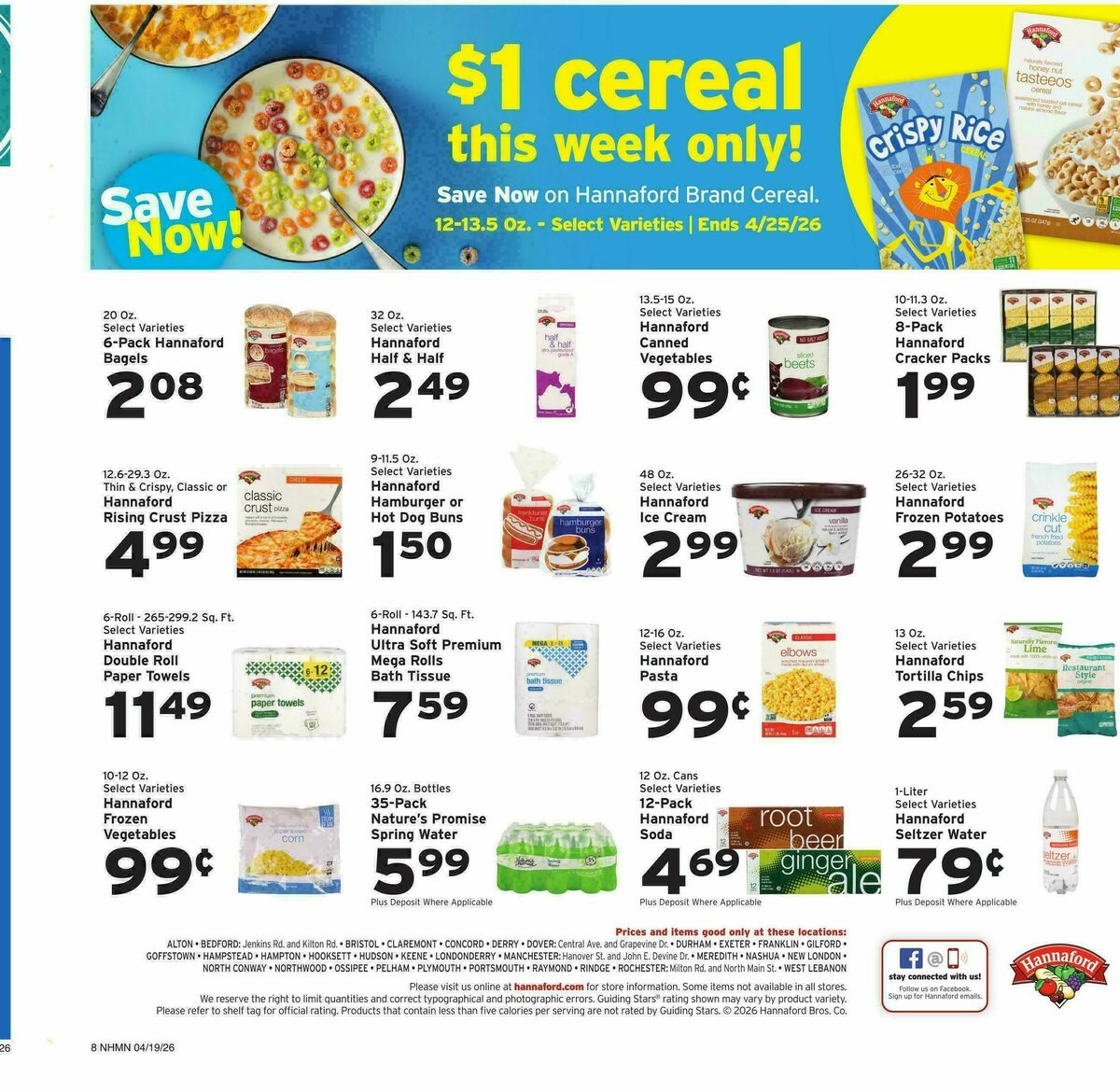 Hannaford Weekly Ad from April 19
