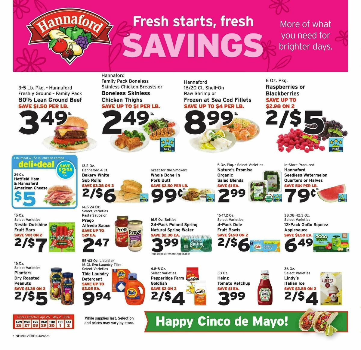 Hannaford Weekly Ad from April 26