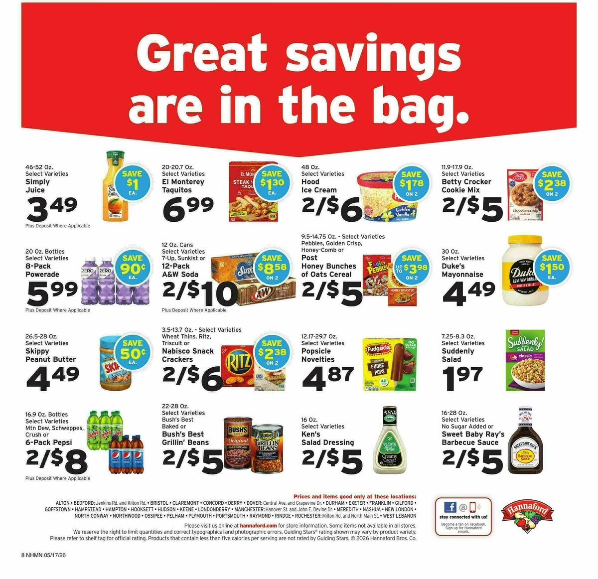 Hannaford Weekly Ad from May 17