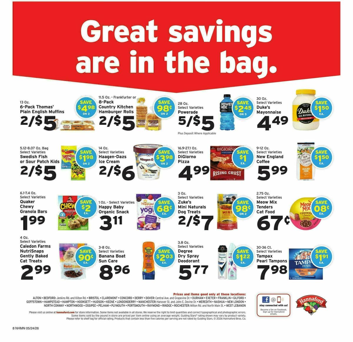 Hannaford Weekly Ad from May 24