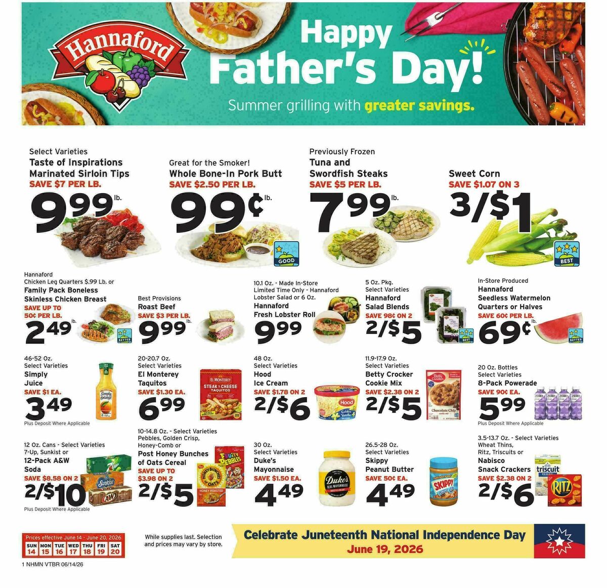 Hannaford Weekly Ad from June 14