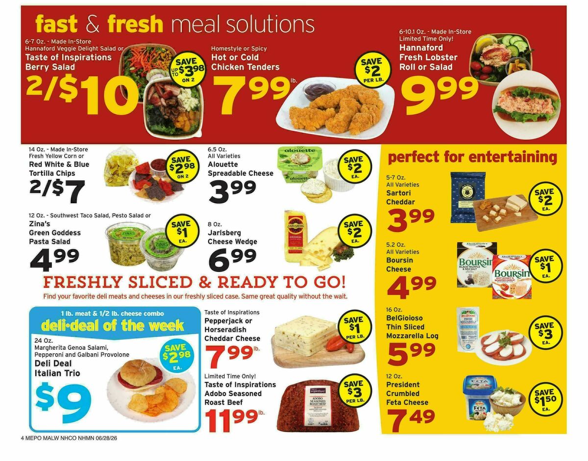 Hannaford Weekly Ad from June 28