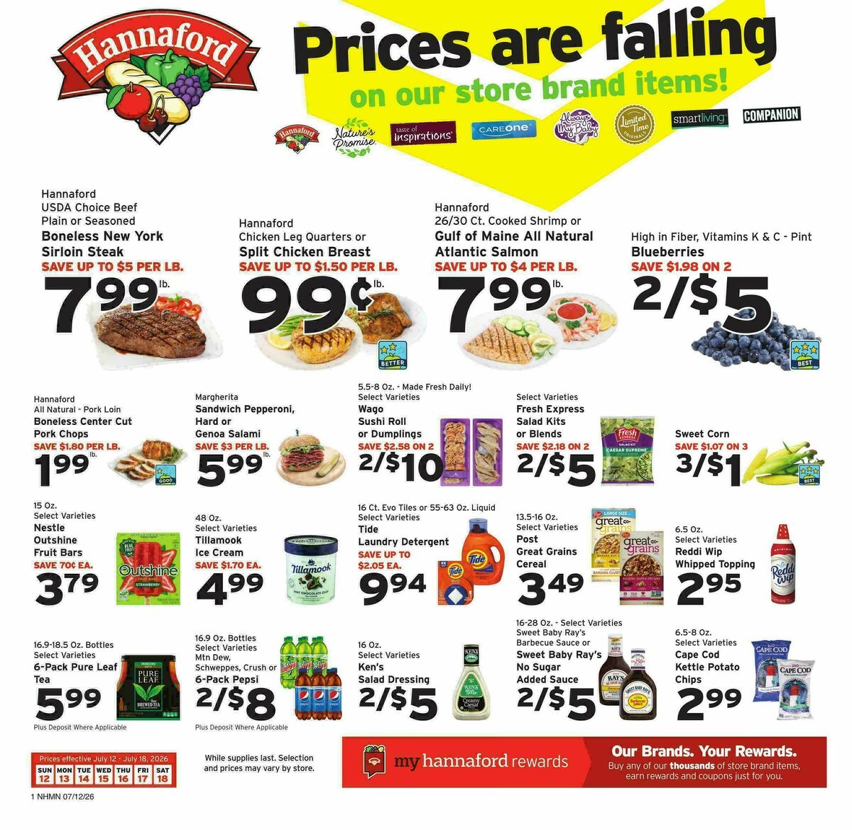 Hannaford Weekly Ad from July 12