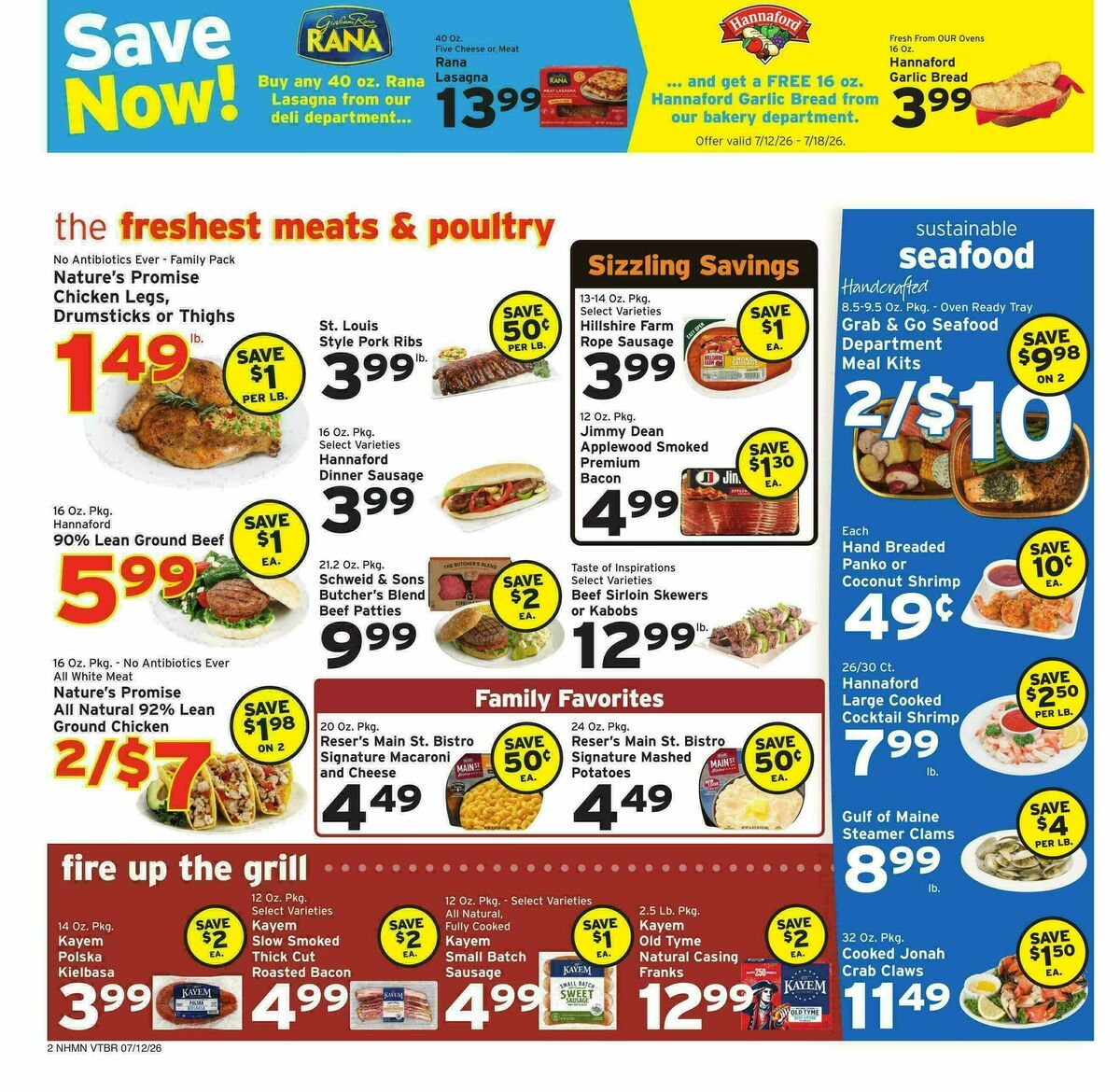 Hannaford Weekly Ad from July 12