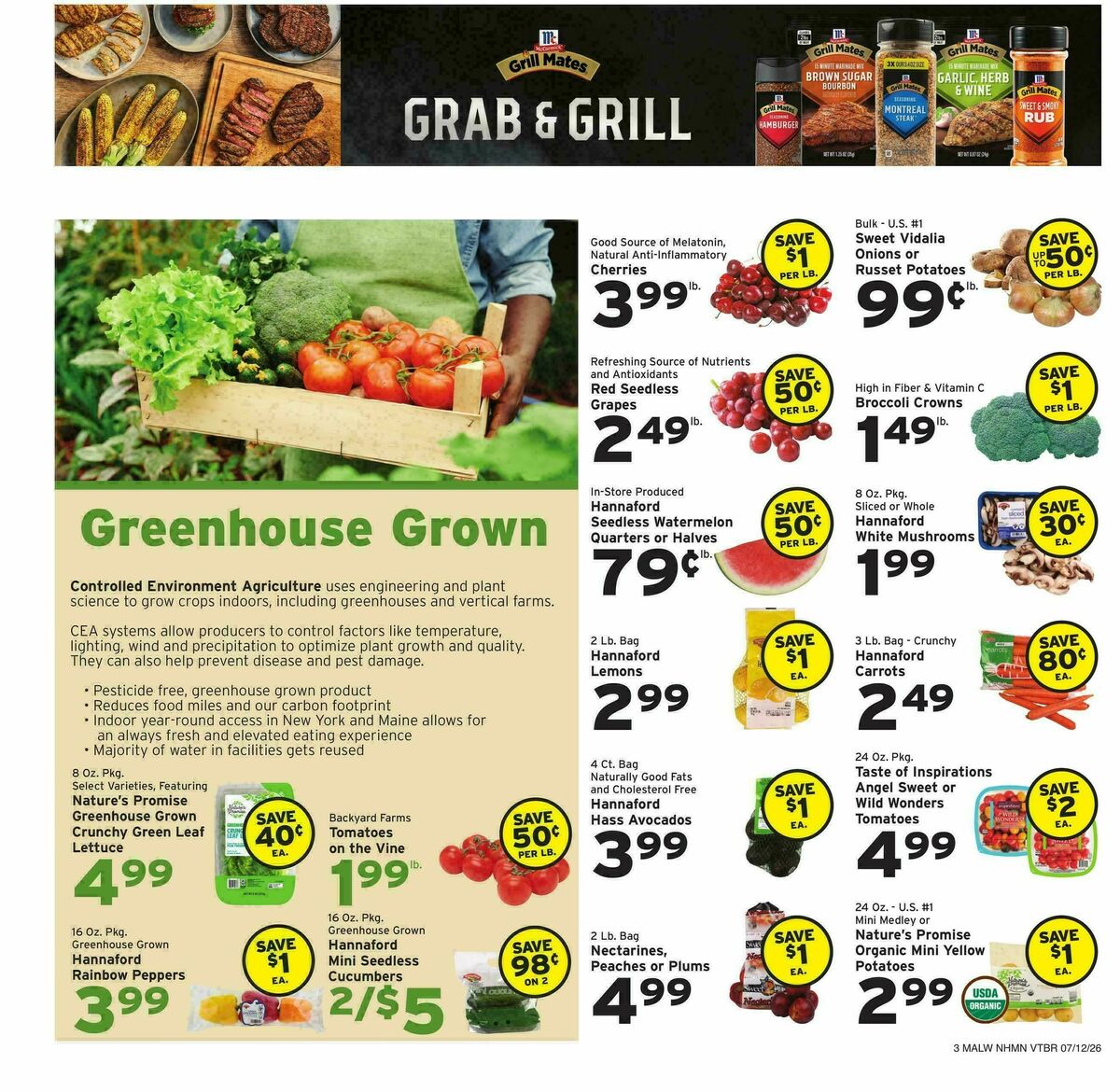 Hannaford Weekly Ad from July 12