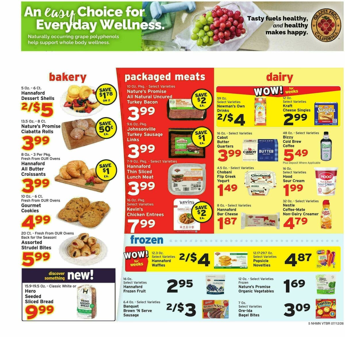 Hannaford Weekly Ad from July 12