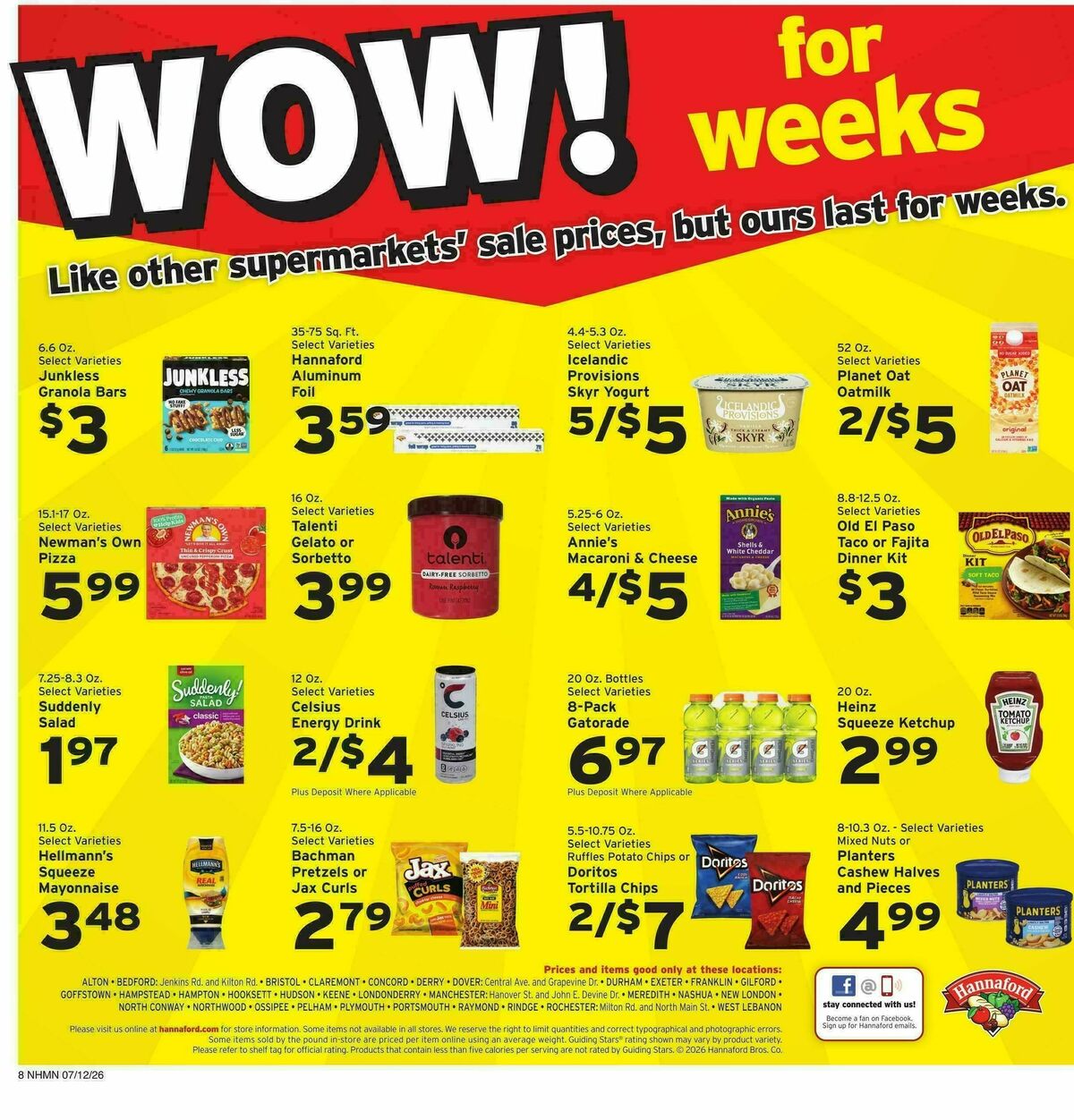 Hannaford Weekly Ad from July 12
