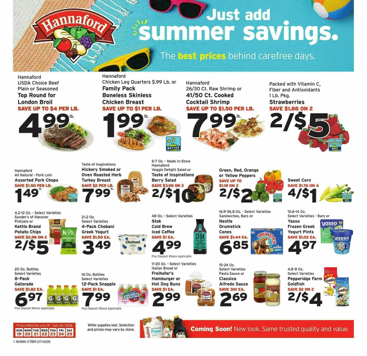 Hannaford Weekly Ad from July 19