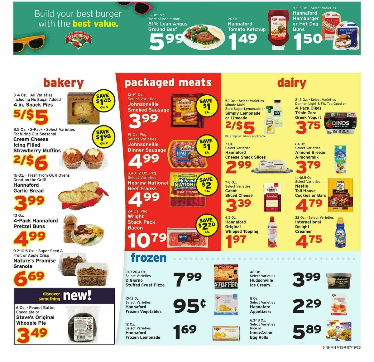Hannaford Weekly Ad from July 19