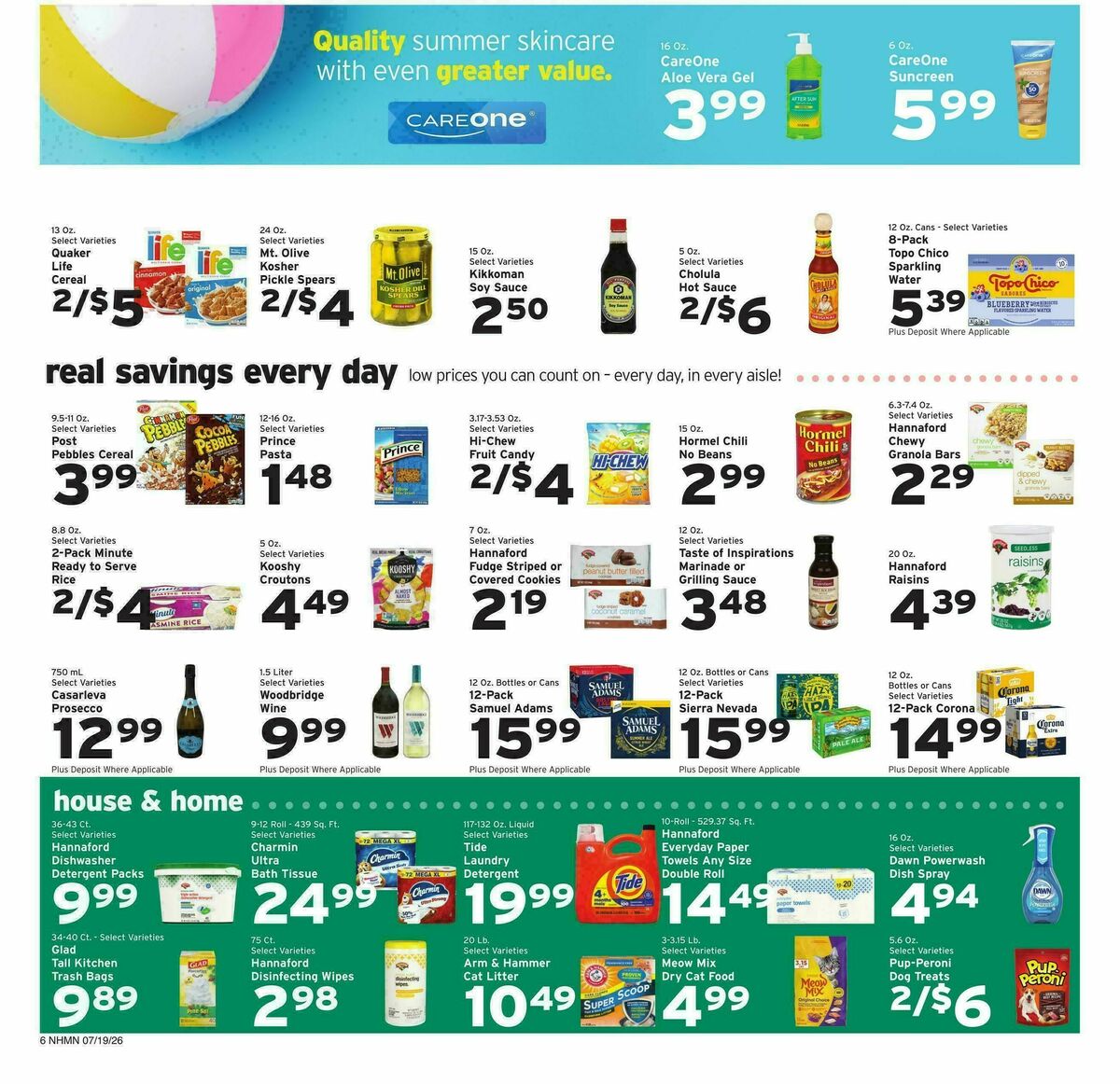 Hannaford Weekly Ad from July 19