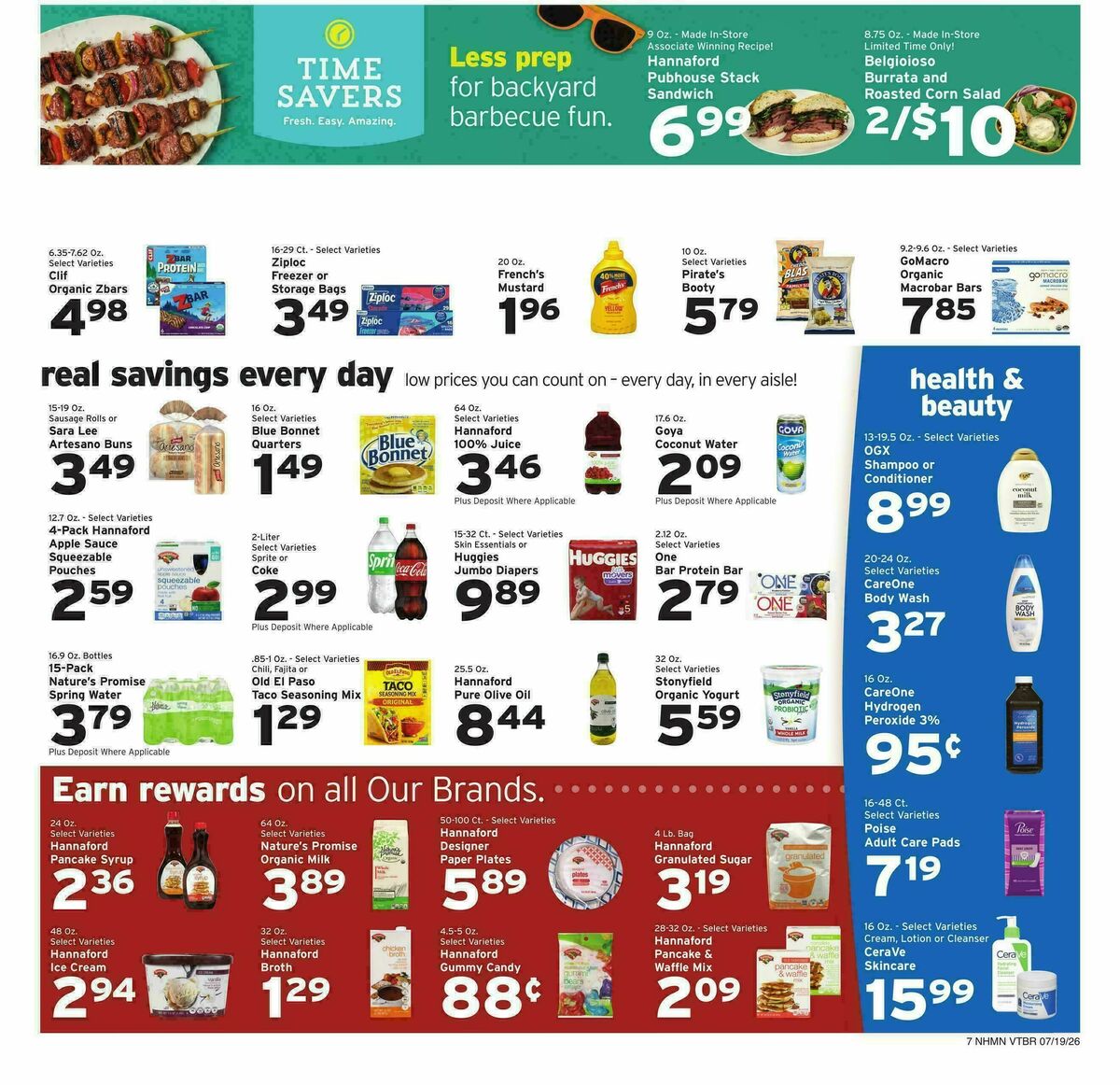 Hannaford Weekly Ad from July 19