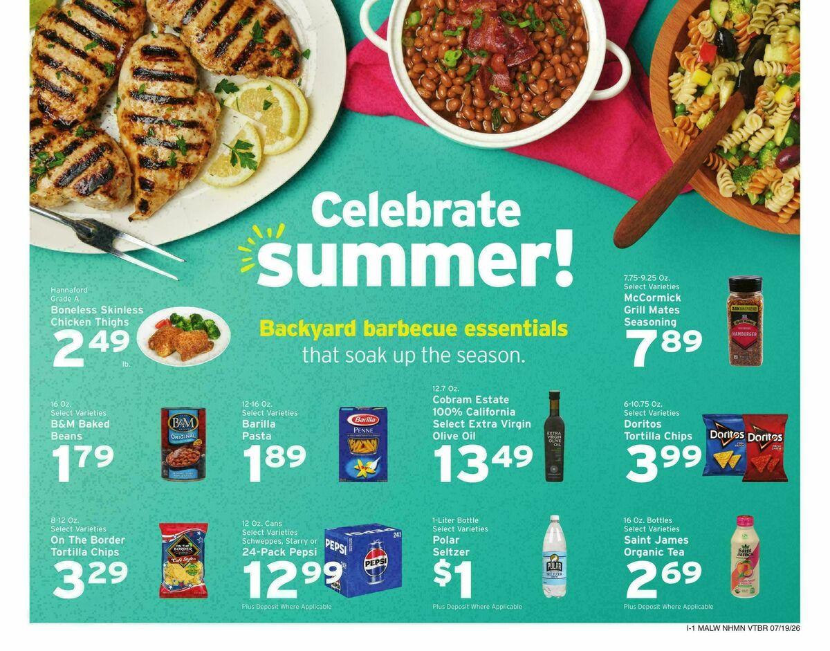 Hannaford Weekly Ad from July 19