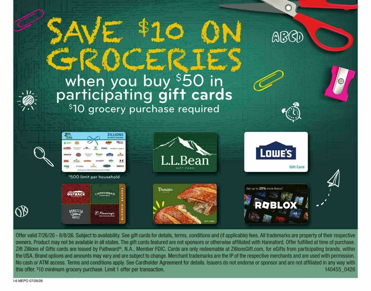 Hannaford Weekly Ad from July 26