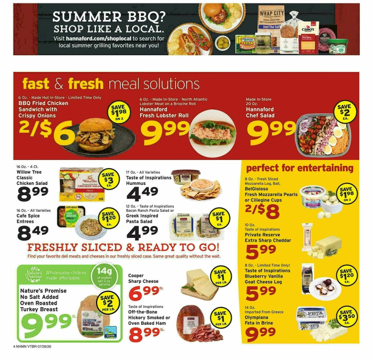 Hannaford Weekly Ad from July 26