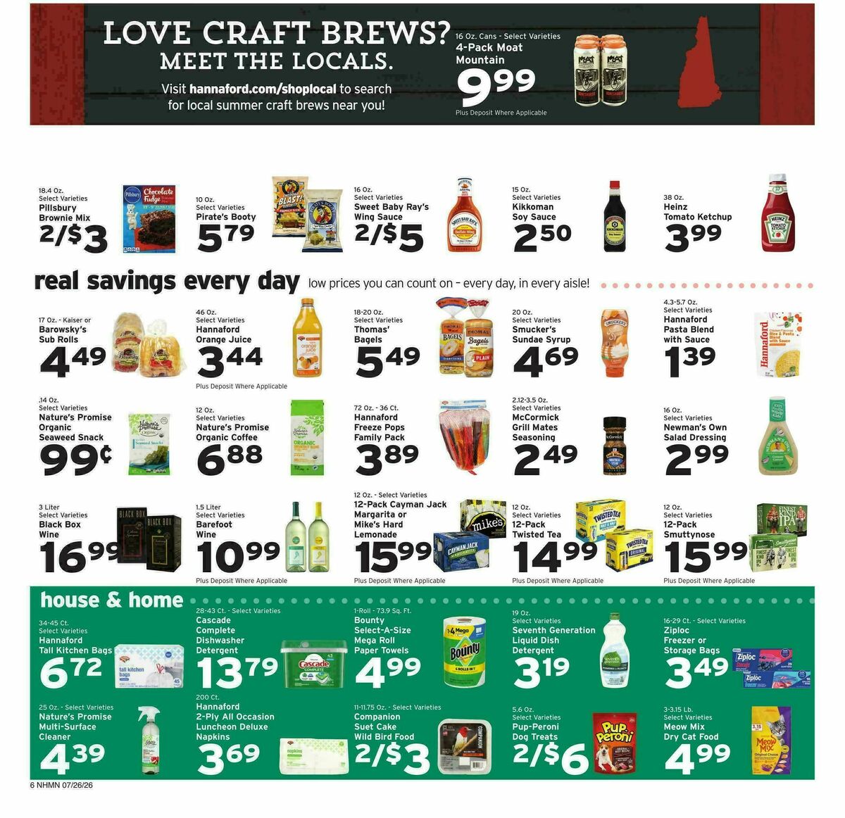 Hannaford Weekly Ad from July 26