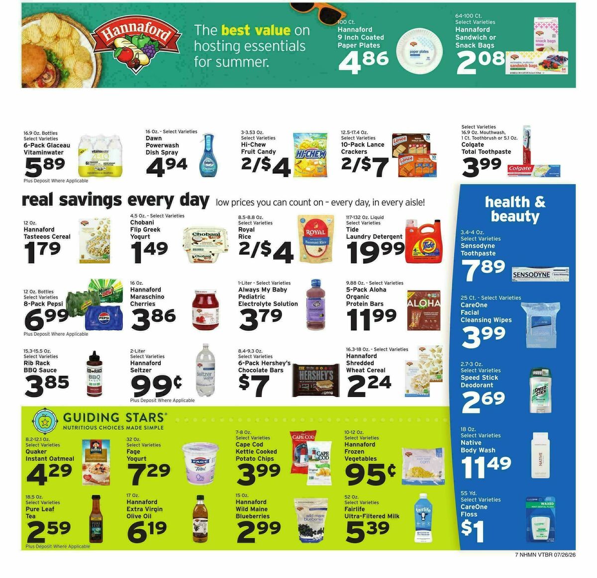 Hannaford Weekly Ad from July 26