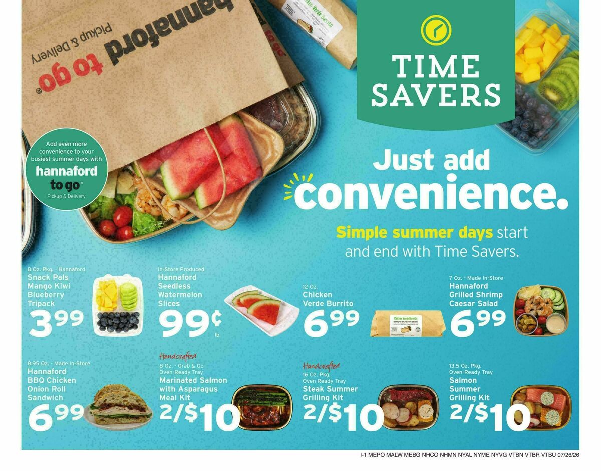 Hannaford Weekly Ad from July 26