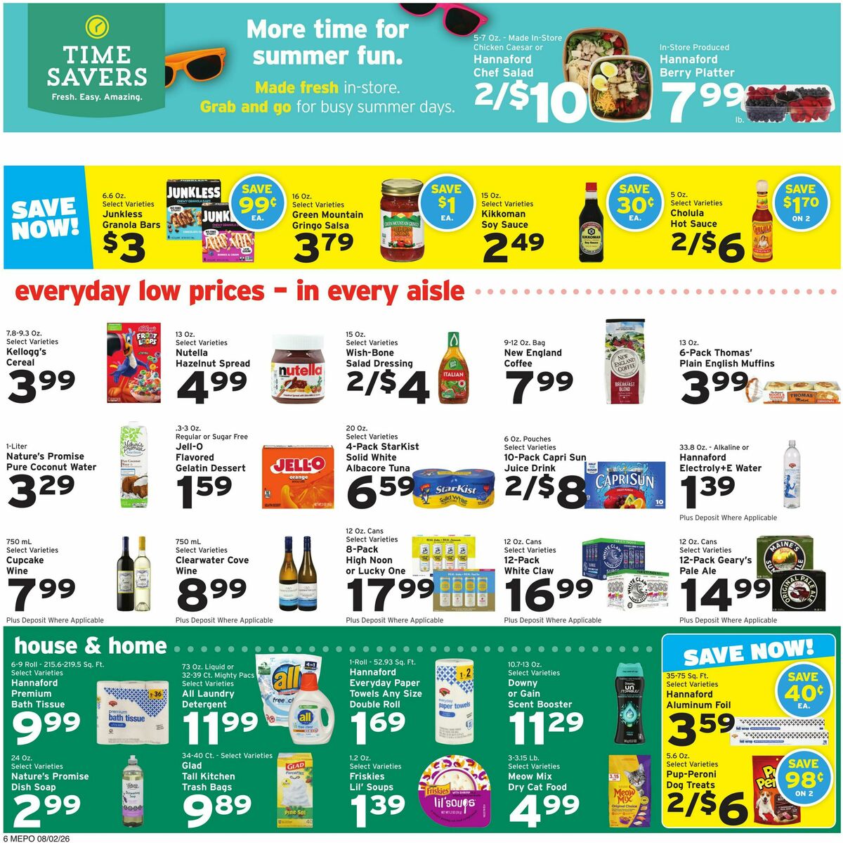 Hannaford Weekly Ad from August 2